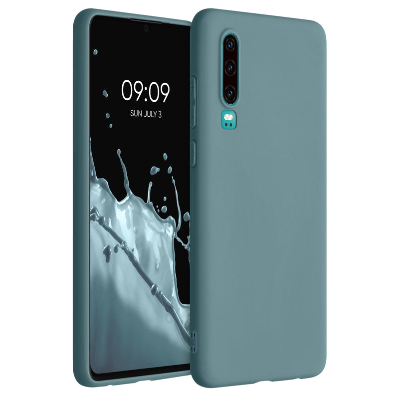 kwmobile Hülle kompatibel mit Huawei P30 Hülle - weiches TPU Silikon Case - Cover geeignet für kabelloses Laden - Arctic Night Arctic Night  