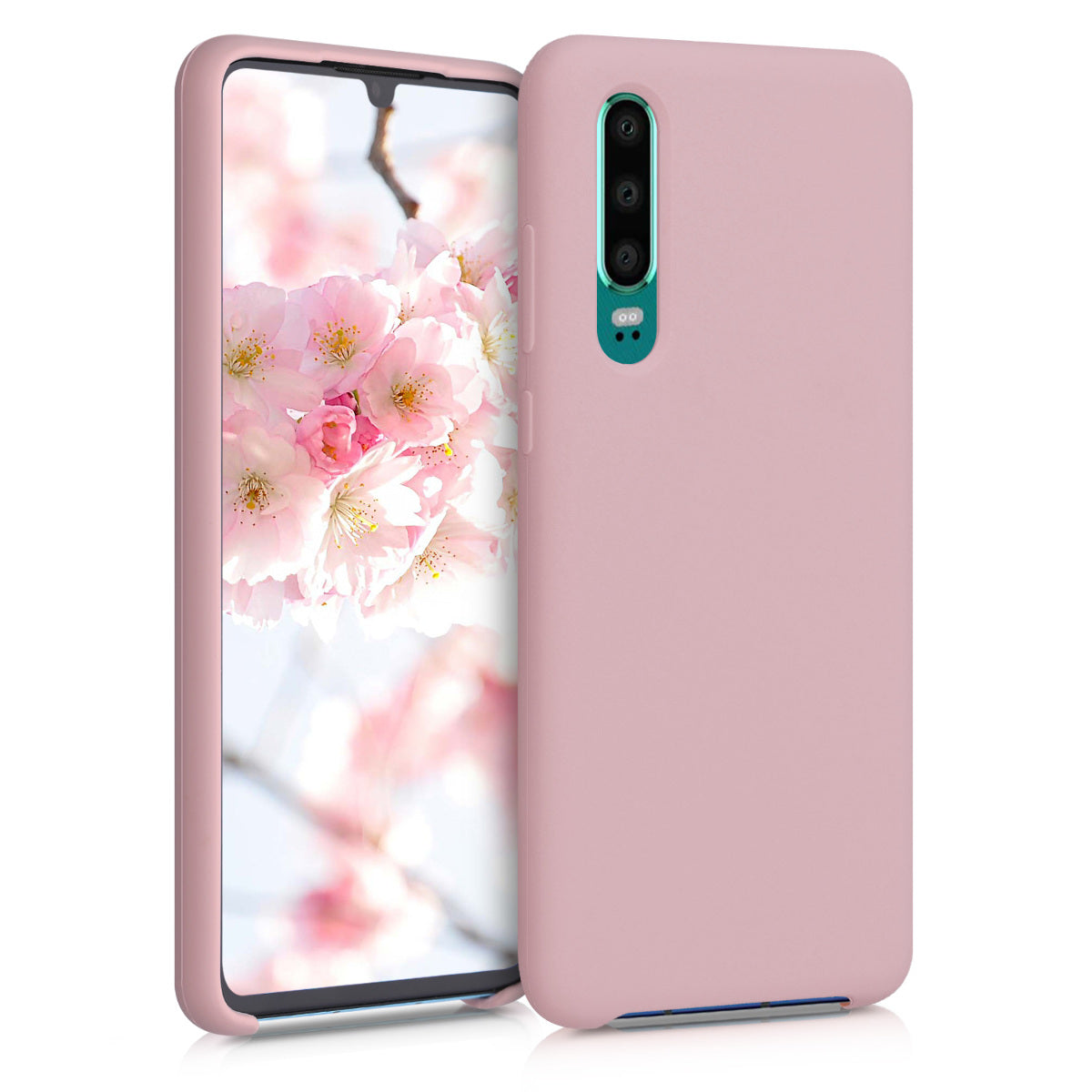 kwmobile Handyhülle für Huawei P30 Hülle - Case Silikon - Kabelloses Laden - Schutzhülle Cover