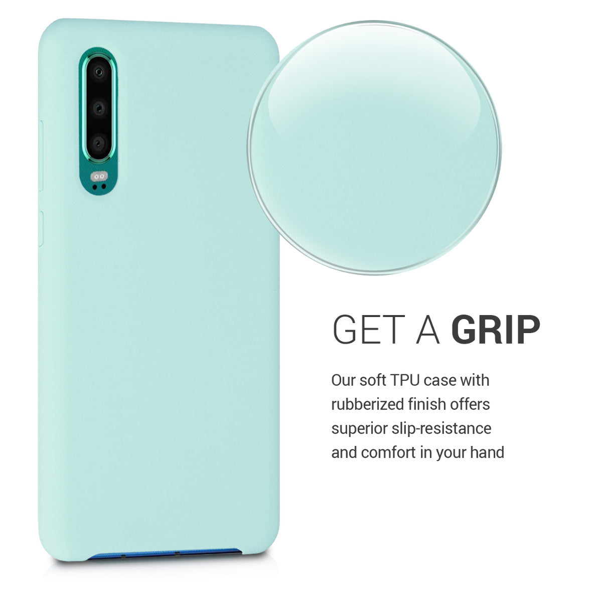 kwmobile Handyhülle für Huawei P30 Hülle - Case Silikon - Kabelloses Laden - Schutzhülle Cover