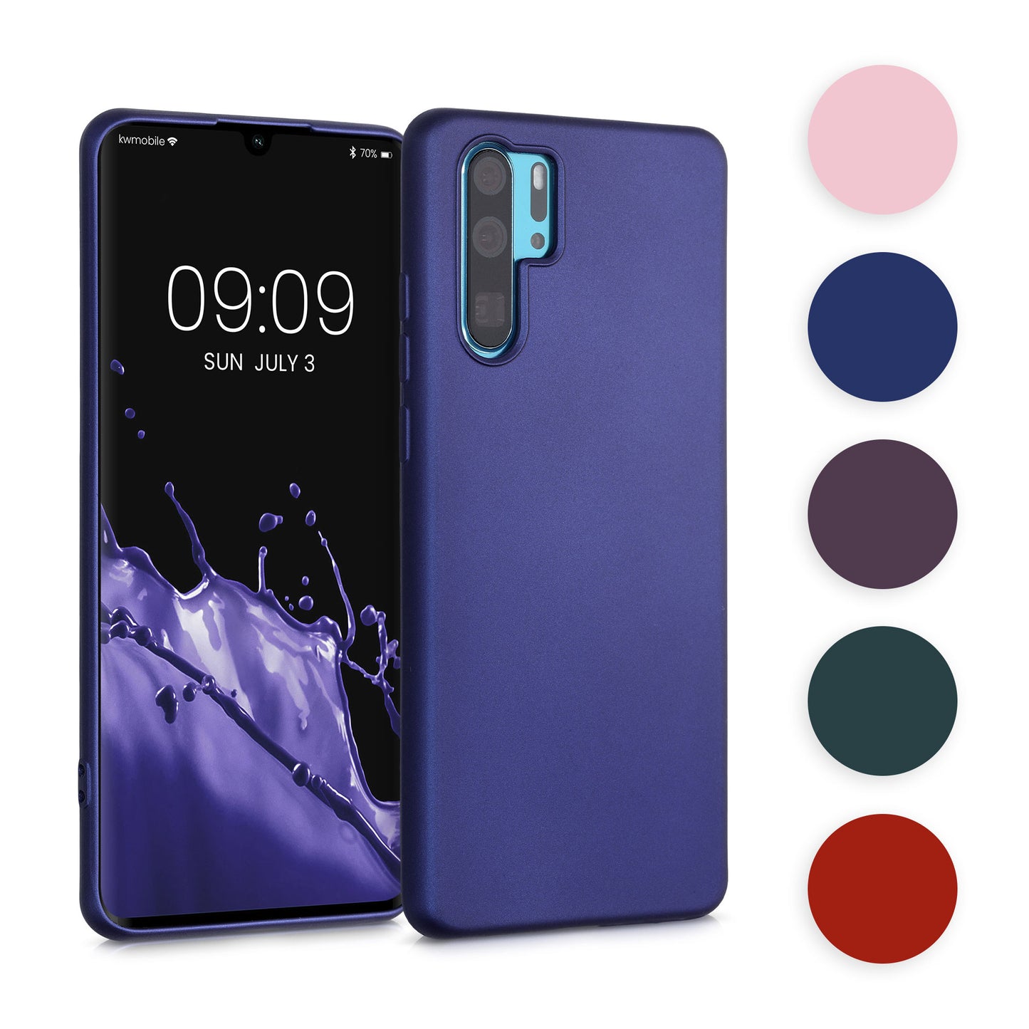 kwmobile Case kompatibel mit Huawei P30 Pro Hülle - Schutzhülle aus Silikon metallisch schimmernd - Handyhülle Metallic Arctic Berry Metallic Arctic Berry  