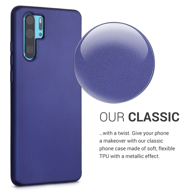 kwmobile Handyhülle für Huawei P30 Pro Hülle - Silikon Case metallisch schimmernd - Schutzhülle Cover