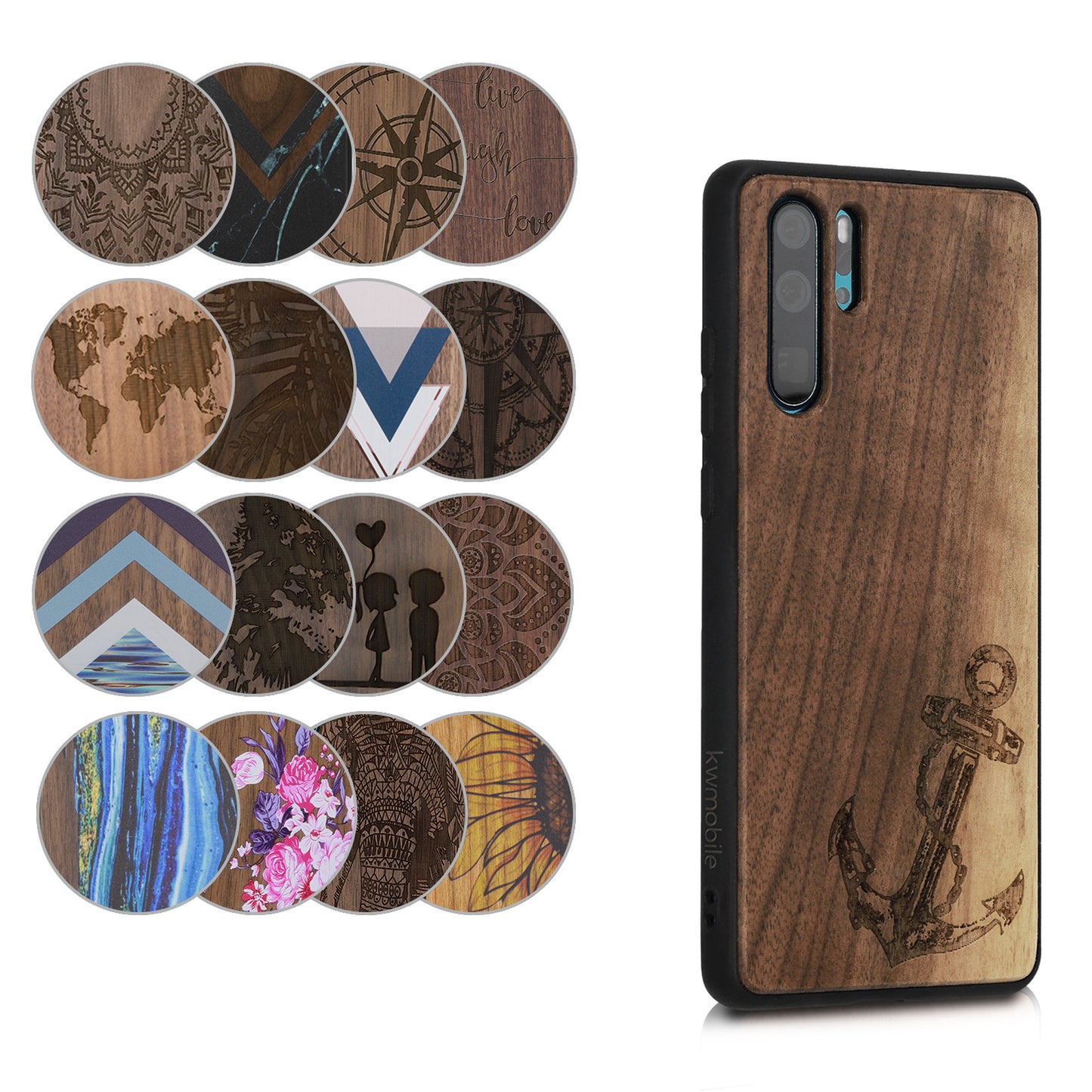 kwmobile Hülle kompatibel mit Huawei P30 Pro Handy Cover TPU Handyhülle Indische Sonne