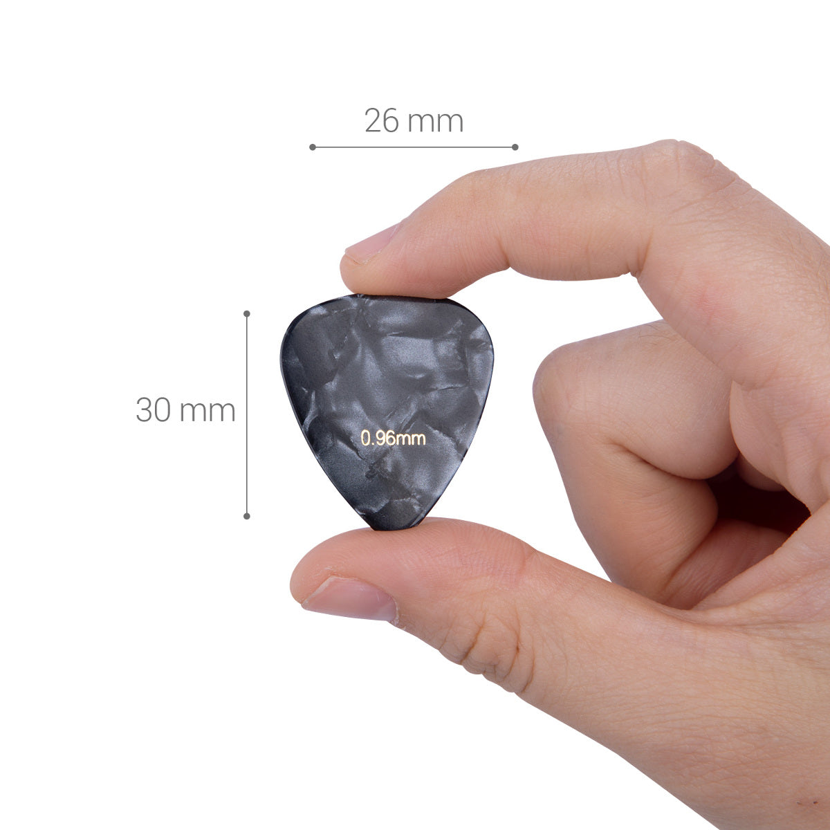 kwmobile Gitarren Plektrum Blättchen - 3 verschiedene Stärken 0,46mm 0,71mm 0,96mm - Plektren Set für akustische Gitarre E-Gitarre