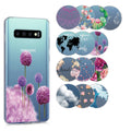 kwmobile Case kompatibel mit Samsung Galaxy S10 - Hülle Silikon transparent Kirschblütenblätter Rosa Dunkelbraun Transparent Rosa  [dsg08]