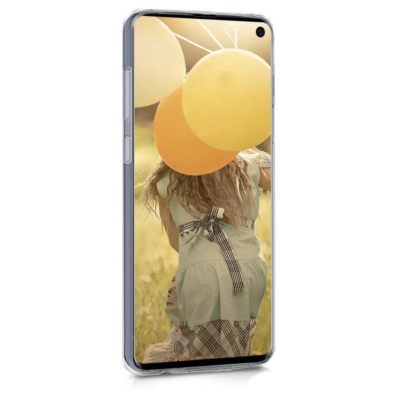 kwmobile Case kompatibel mit Samsung Galaxy S10 - Hülle Silikon transparent Kirschblütenblätter