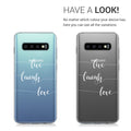 kwmobile Case kompatibel mit Samsung Galaxy S10 - Hülle Silikon transparent Kirschblütenblätter