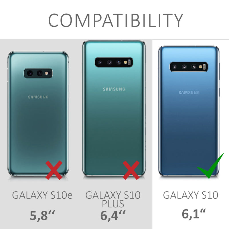 kwmobile Case kompatibel mit Samsung Galaxy S10 - Hülle Silikon transparent Kirschblütenblätter