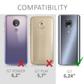 kwmobile Handyhülle für Motorola Moto G7 / Moto G7 Plus Hülle - Silikon Case metallisch schimmernd - Schutzhülle Cover