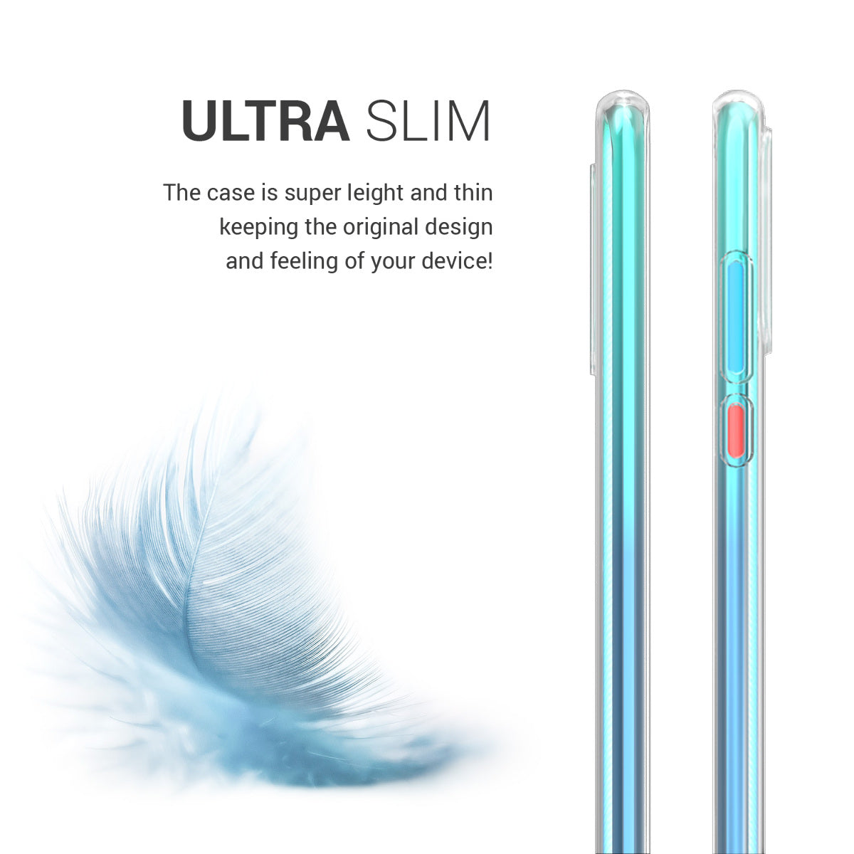 kwmobile Case kompatibel mit Huawei P30 Lite - Hülle Silikon transparent
