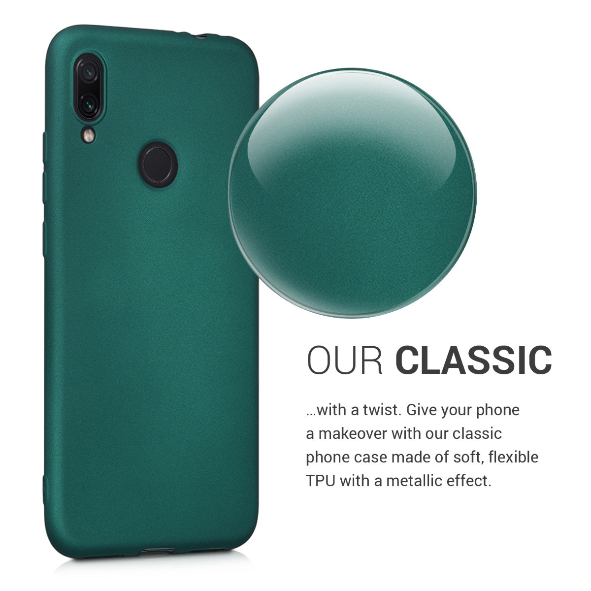 TPU Hülle für Xiaomi Redmi Note 7 / Note 7 Pro in Metallic Dunkelgrün