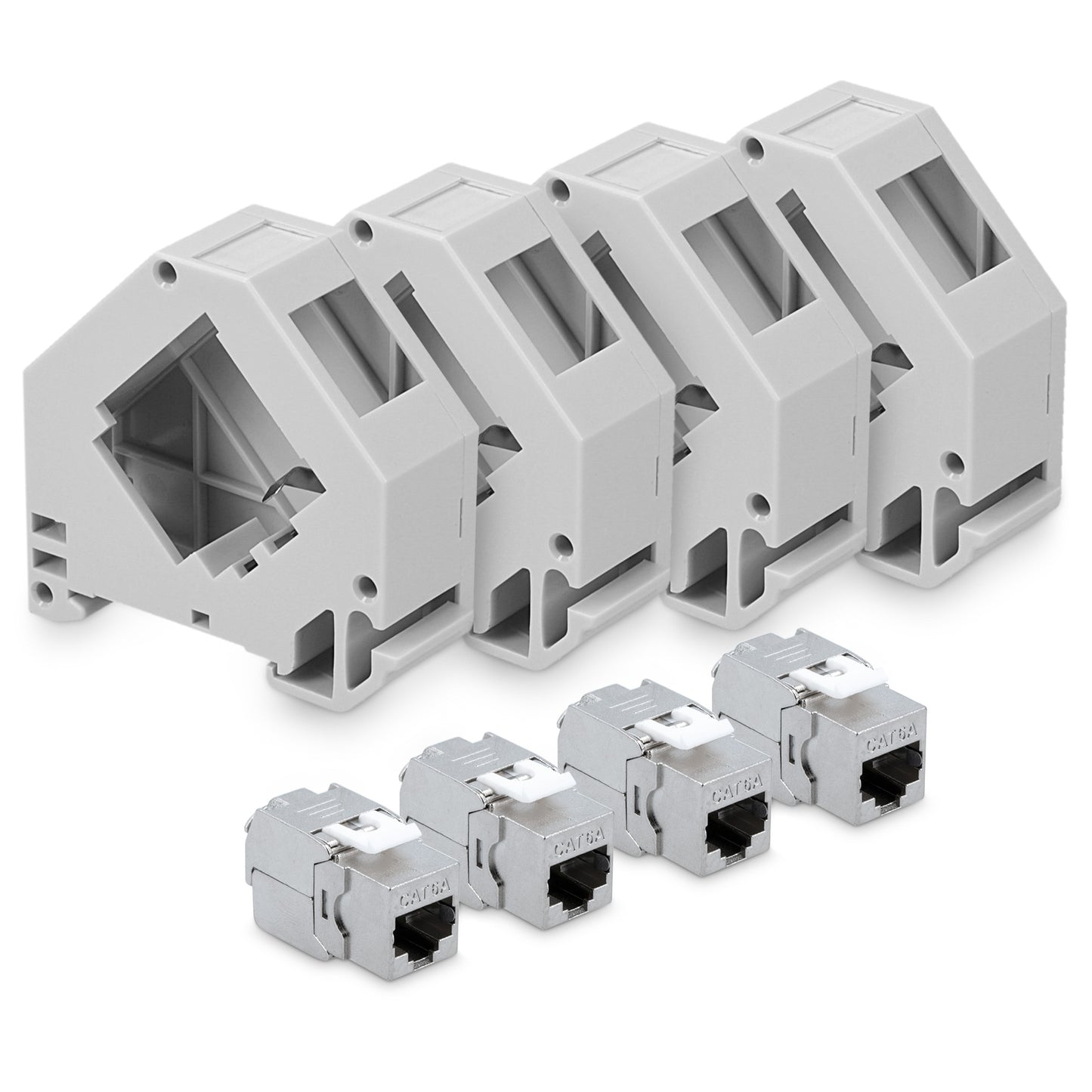 Keystone Modul + Hutschienenadapter Set