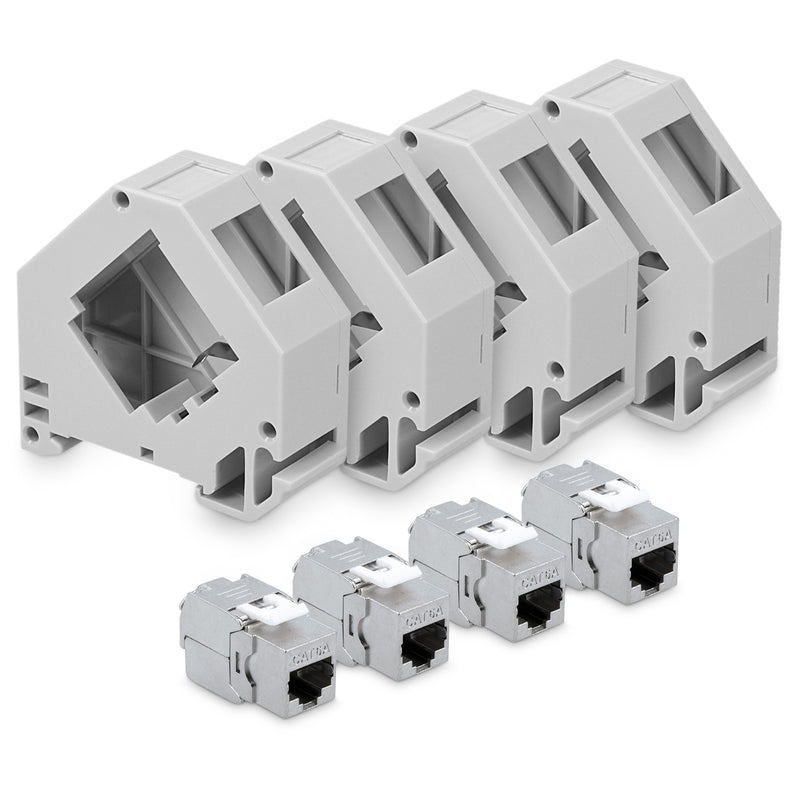 Keystone Modul + Hutschienenadapter Set