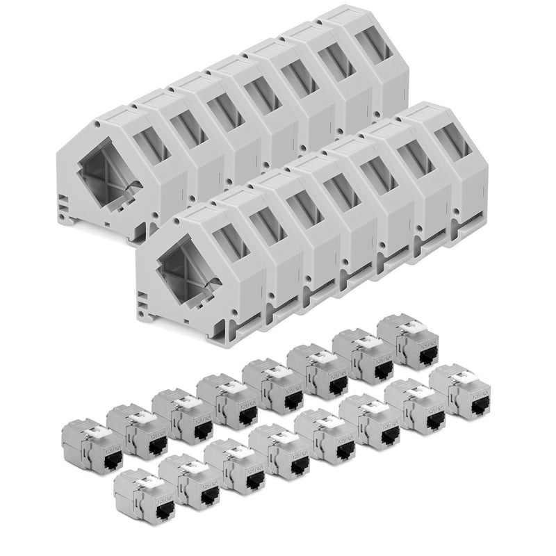 Keystone Modul + Hutschienenadapter Set