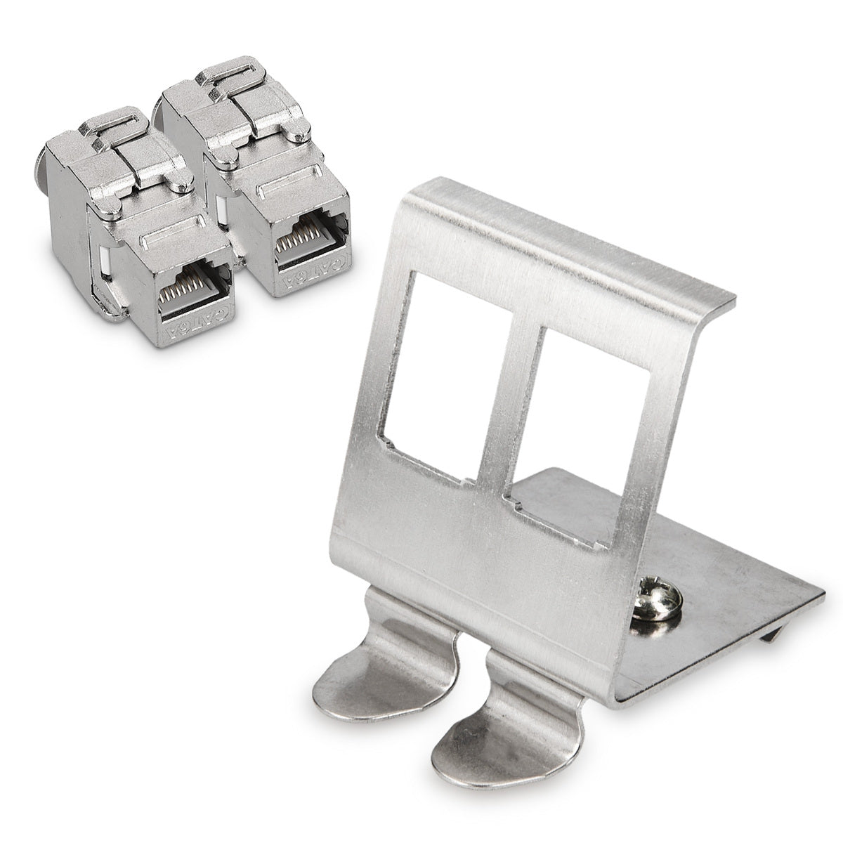 Keystone Modul + Hutschienenadapter Set