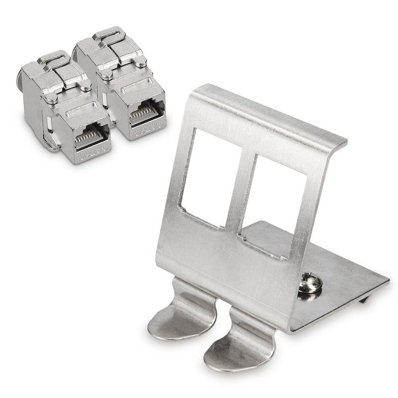 Keystone Modul + Hutschienenadapter Set