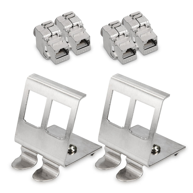 Keystone Modul + Hutschienenadapter Set