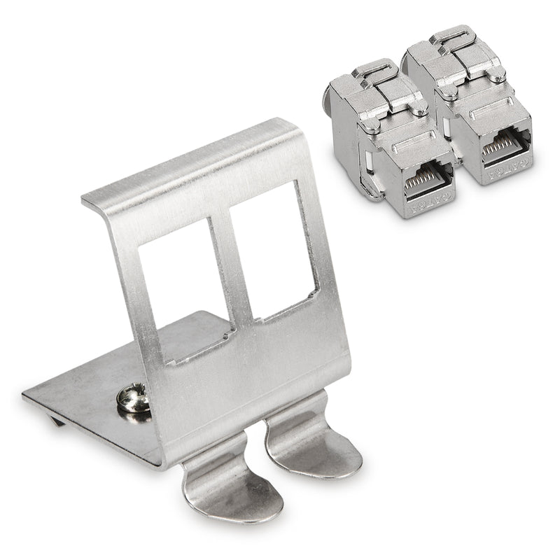Keystone Modul + Hutschienenadapter Set
