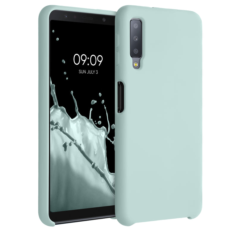 kwmobile Handyhülle für Samsung Galaxy A7 (2018) Hülle - Case Silikon - Kabelloses Laden - Schutzhülle Cover