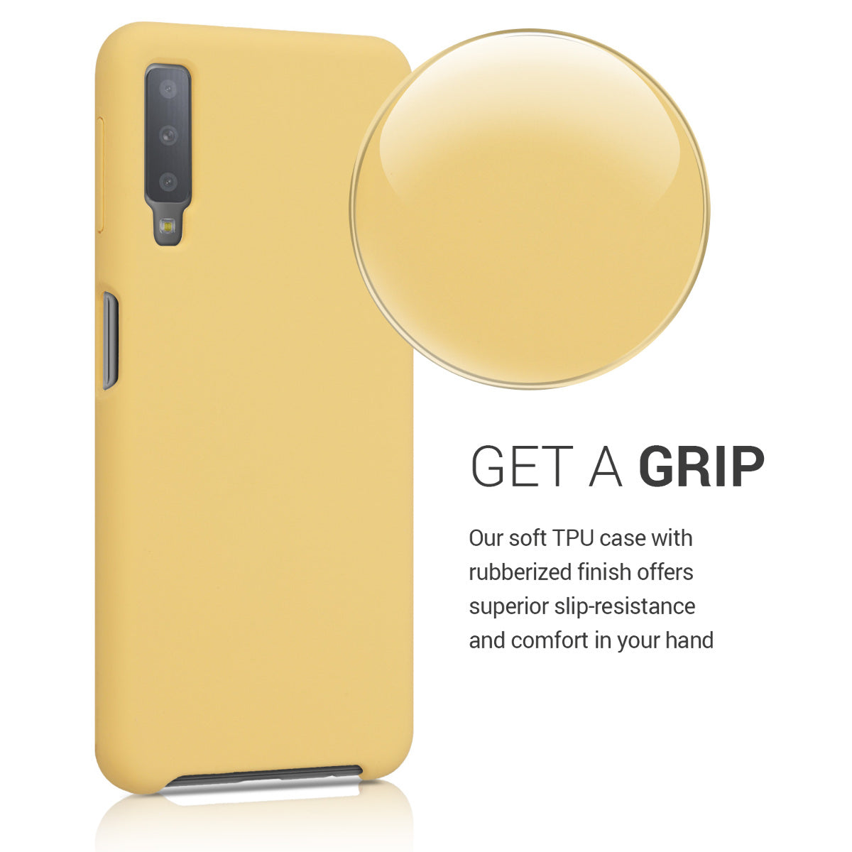 kwmobile Handyhülle für Samsung Galaxy A7 (2018) Hülle - Case Silikon - Kabelloses Laden - Schutzhülle Cover