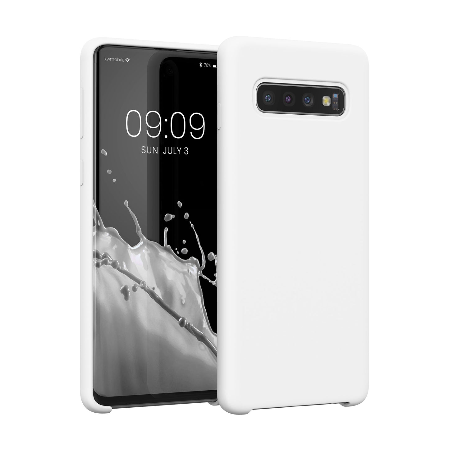 kwmobile Handyhülle für Samsung Galaxy S10 Hülle Case Silikon Kabelloses Laden Schutzhülle Cover