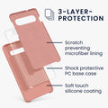 kwmobile Handyhülle für Samsung Galaxy S10 Hülle Case Silikon Kabelloses Laden Schutzhülle Cover