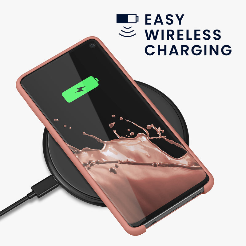 kwmobile Handyhülle für Samsung Galaxy S10 Hülle Case Silikon Kabelloses Laden Schutzhülle Cover