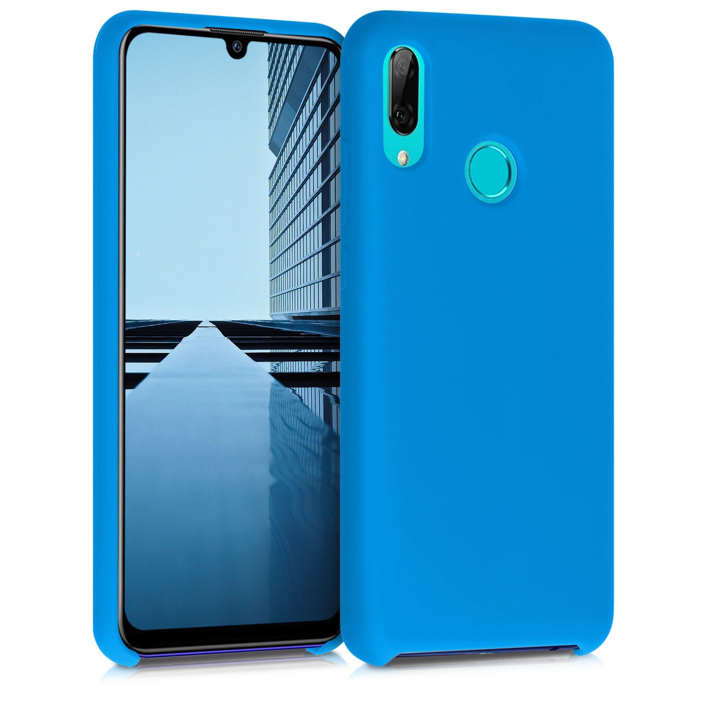 kwmobile Handyhülle für Huawei P Smart (2019) Hülle - Case Silikon - Kabelloses Laden - Schutzhülle Cover