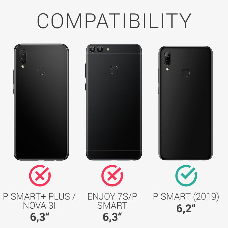 kwmobile Handyhülle für Huawei P Smart (2019) Hülle - Case Silikon - Kabelloses Laden - Schutzhülle Cover
