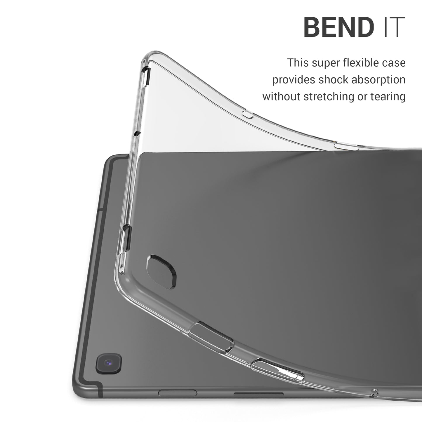 kwmobile Hülle kompatibel mit Samsung Galaxy Tab S5e Hülle - weiches Silikon Case transparent - Tablet Cover