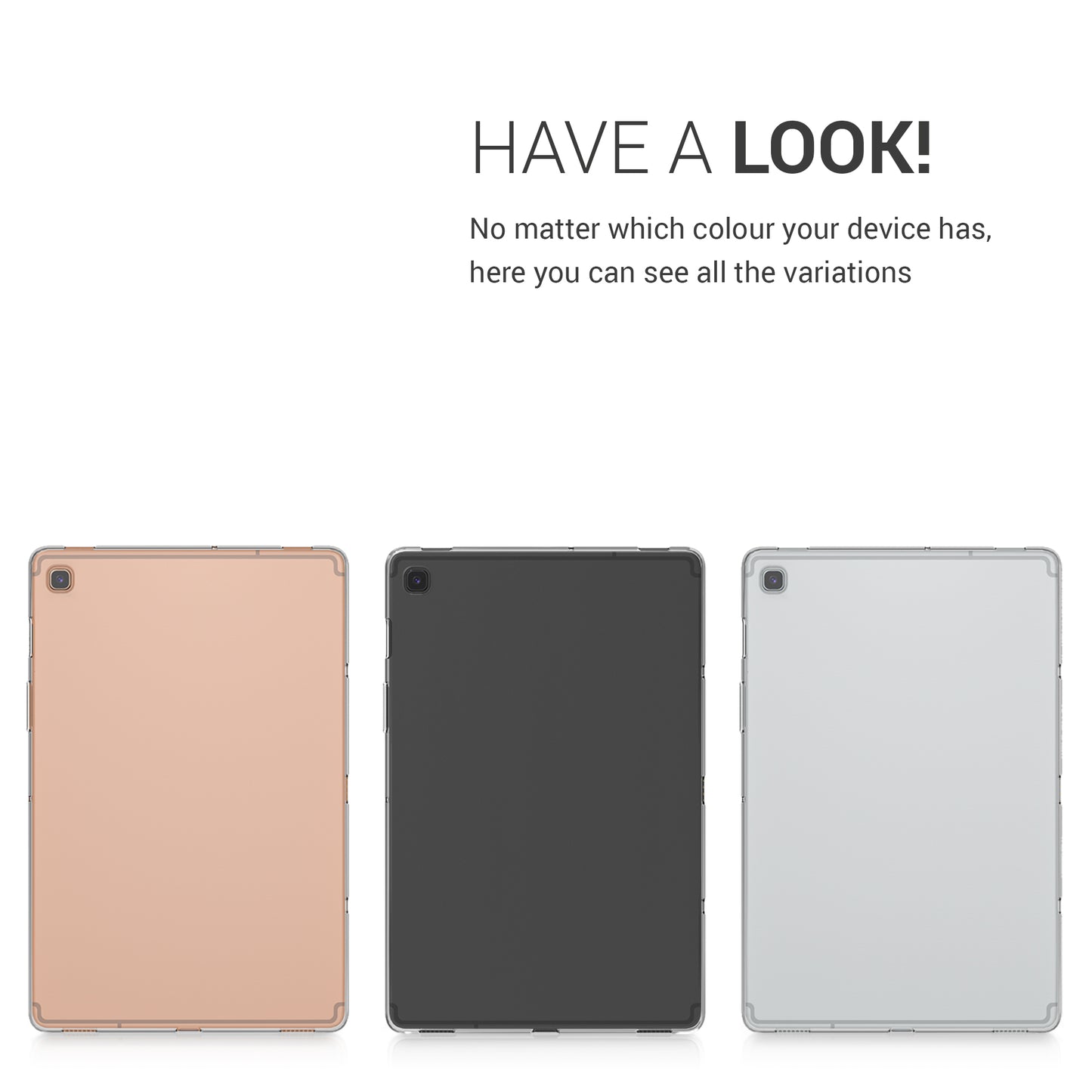 kwmobile Hülle kompatibel mit Samsung Galaxy Tab S5e Hülle - weiches Silikon Case transparent - Tablet Cover