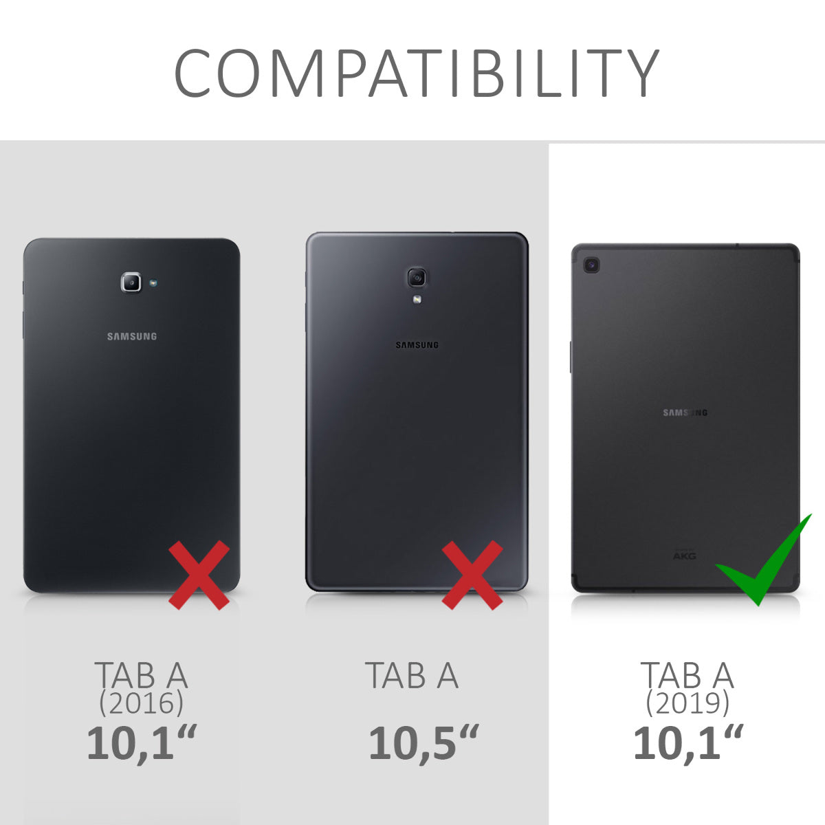 kwmobile Hülle kompatibel mit Samsung Galaxy Tab A 10.1 (2019) Hülle - weiches Silikon Case - Tablet Cover