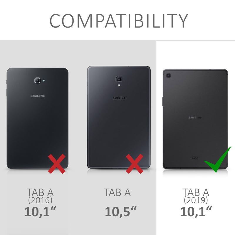 kwmobile Hülle kompatibel mit Samsung Galaxy Tab A 10.1 (2019) Hülle - weiches Silikon Case - Tablet Cover