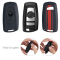 kwmobile Autoschlüssel Hülle kompatibel mit BMW 3-Tasten Funk Autoschlüssel (nur Keyless Go) Hardcover Schutzhülle Schlüsselhülle Cover