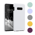kwmobile Hülle kompatibel mit Samsung Galaxy S10e Hülle - Silikon Handy Case - Handyhülle weiche Oberfläche - kabelloses Laden - Cappuccino Cappuccino  