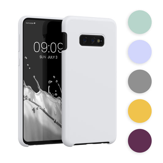 kwmobile Hülle kompatibel mit Samsung Galaxy S10e Hülle - Silikon Handy Case - Handyhülle weiche Oberfläche - kabelloses Laden - Cappuccino Cappuccino  