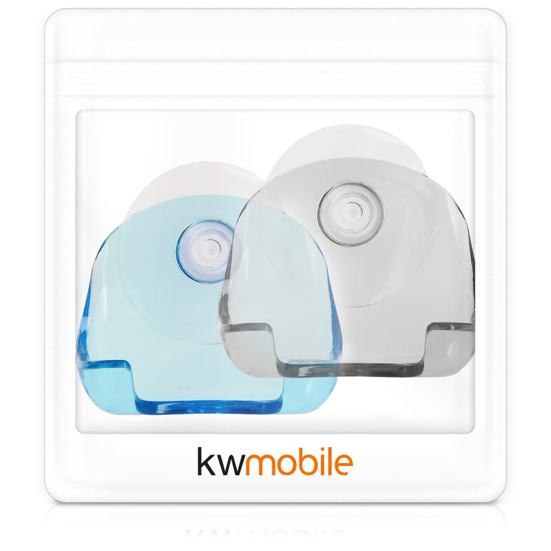 kwmobile Saugnapf Halterung für Rasierer für Glas und Fliesen Nassrasierer Saugnapf Halter Set Wand Haken
