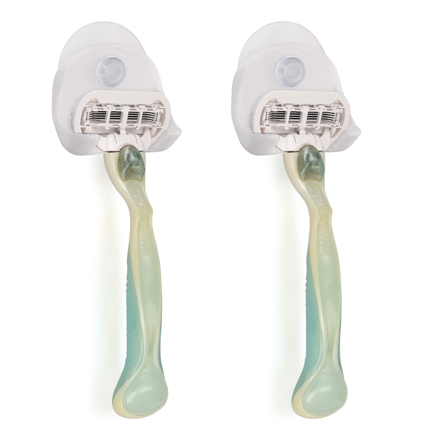 kwmobile Saugnapf Halterung für Rasierer für Glas und Fliesen Nassrasierer Saugnapf Halter Set Wand Haken