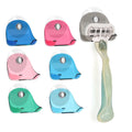 kwmobile 2x Saugnapf Halterung für Rasierer - für Glas und Fliesen - Nassrasierer Saugnapf Halter Set - Wand Haken in Lavendel Transparent Lavendel  [dsg20]