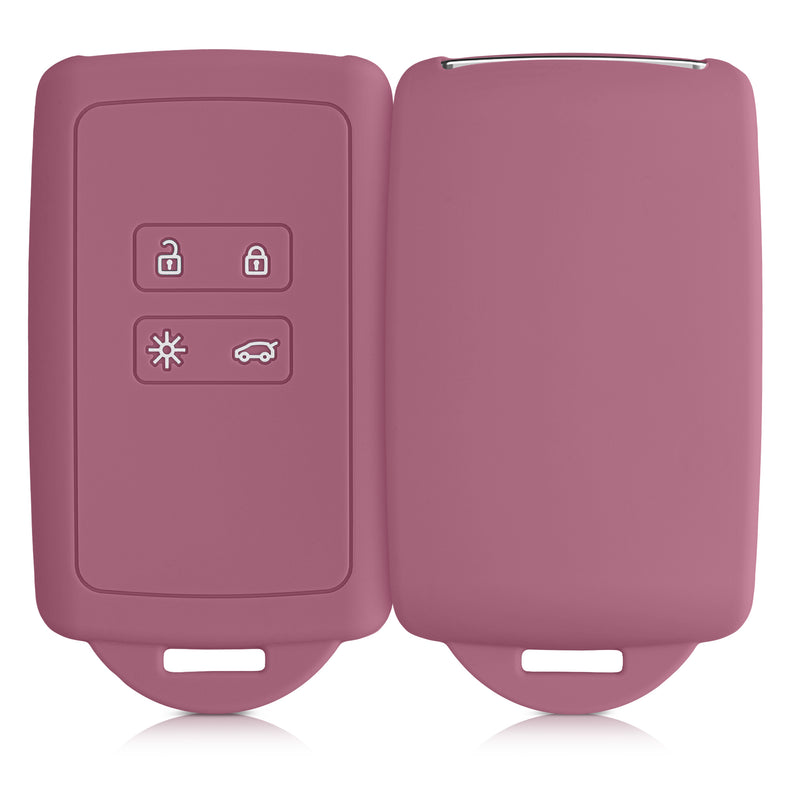 kwmobile Autoschlüssel Hülle kompatibel mit Renault 4-Tasten Smartkey Autoschlüssel (nur Keyless Go)