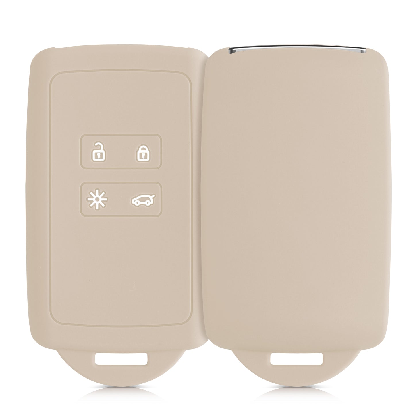 kwmobile Autoschlüssel Hülle kompatibel mit Renault 4-Tasten Smartkey Autoschlüssel (nur Keyless Go)