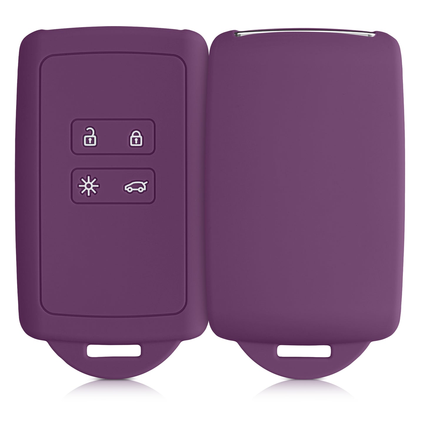 kwmobile Autoschlüssel Hülle kompatibel mit Renault 4-Tasten Smartkey Autoschlüssel (nur Keyless Go)