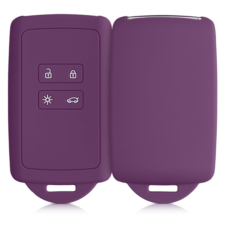 kwmobile Autoschlüssel Hülle kompatibel mit Renault 4-Tasten Smartkey Autoschlüssel (nur Keyless Go)