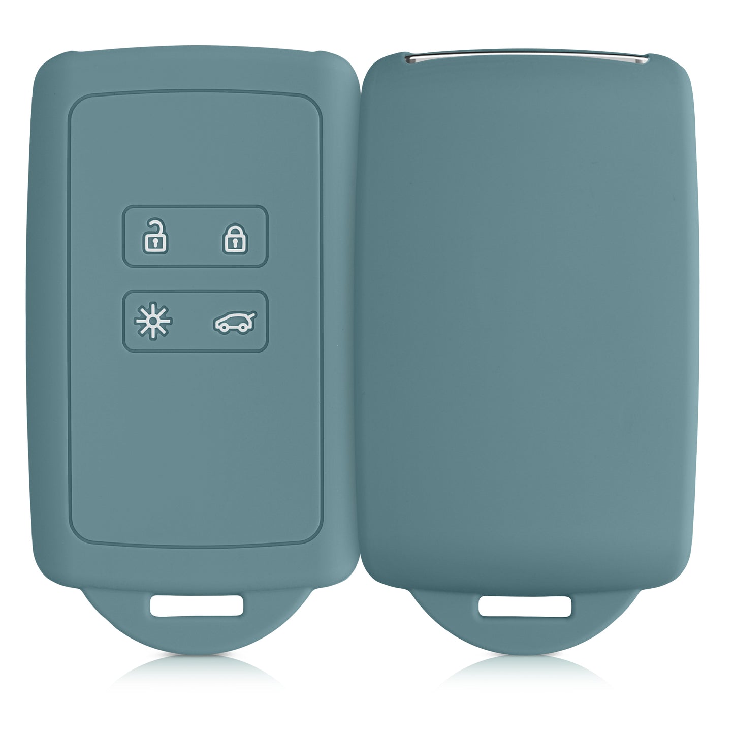 kwmobile Autoschlüssel Hülle kompatibel mit Renault 4-Tasten Smartkey Autoschlüssel (nur Keyless Go)
