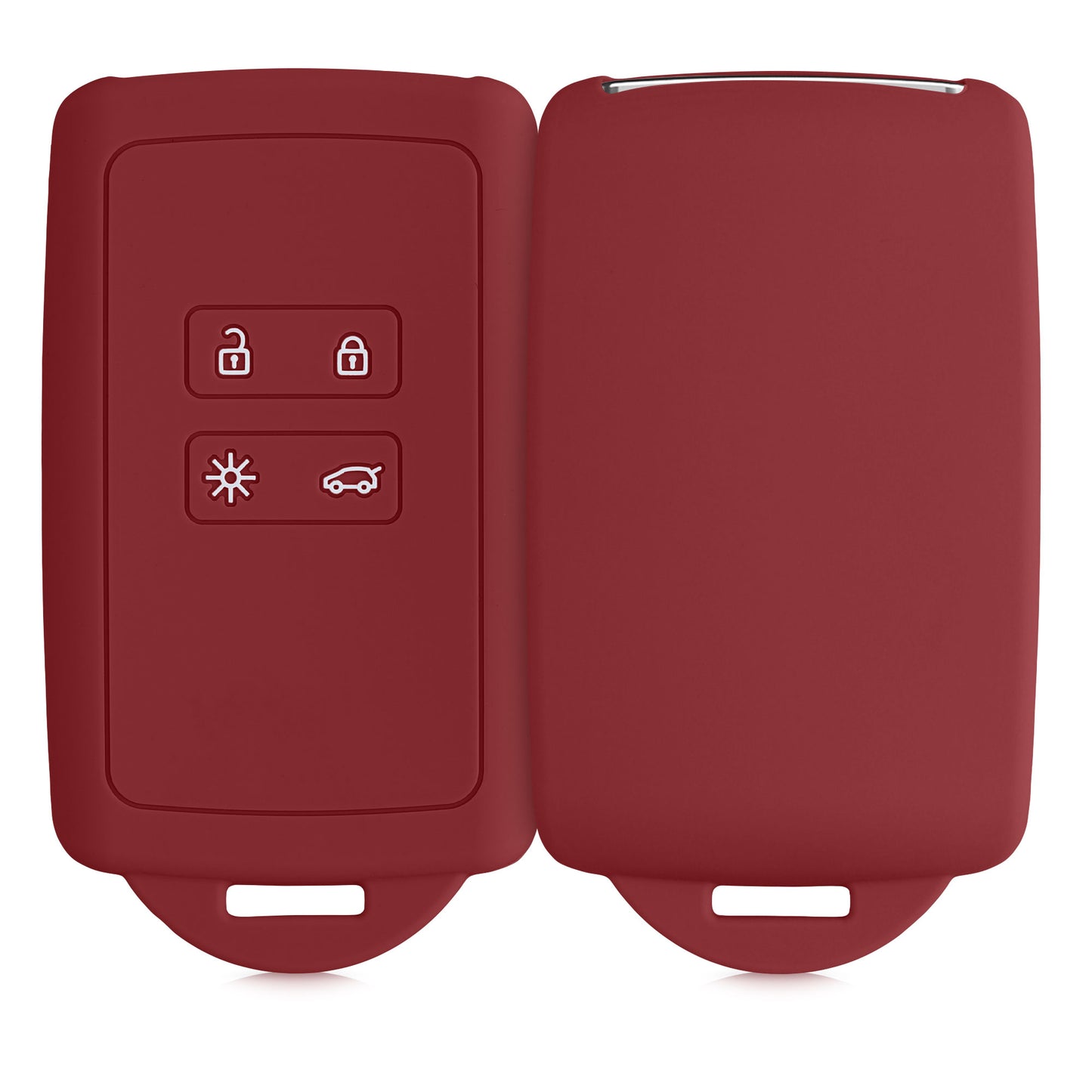 kwmobile Autoschlüssel Hülle kompatibel mit Renault 4-Tasten Smartkey Autoschlüssel (nur Keyless Go)