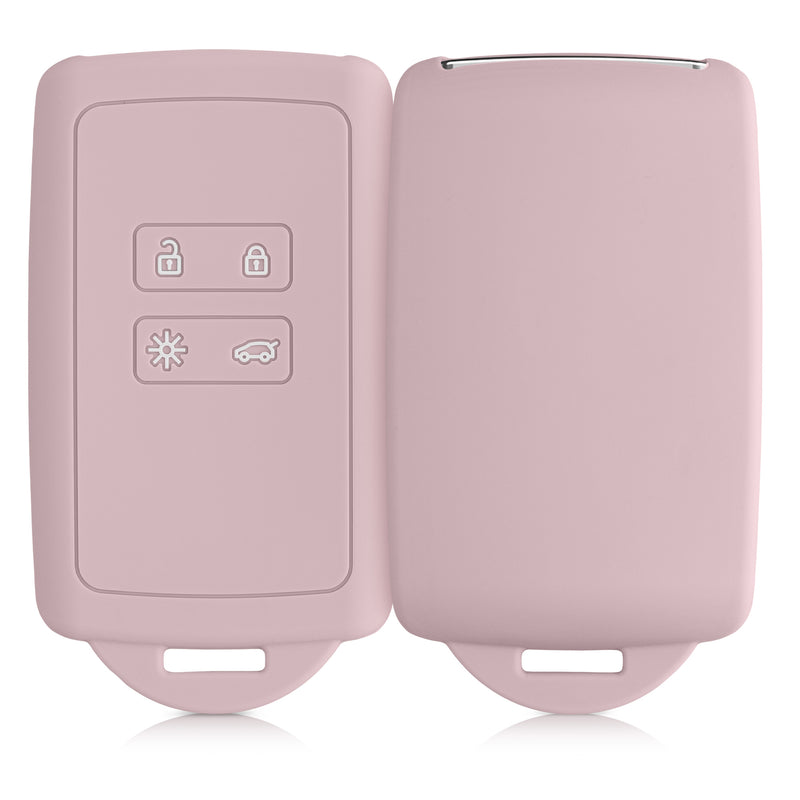 kwmobile Autoschlüssel Hülle kompatibel mit Renault 4-Tasten Smartkey Autoschlüssel (nur Keyless Go)