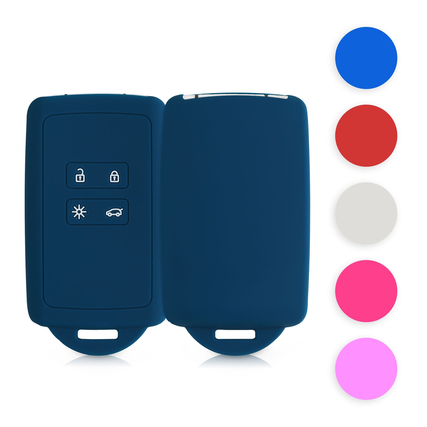 kwmobile Autoschlüssel Hülle kompatibel mit Renault 4-Tasten Smartkey Autoschlüssel (nur Keyless Go) - Silikon Schutzhülle Schlüsselhülle Cover in Purple Cloud Purple Cloud  