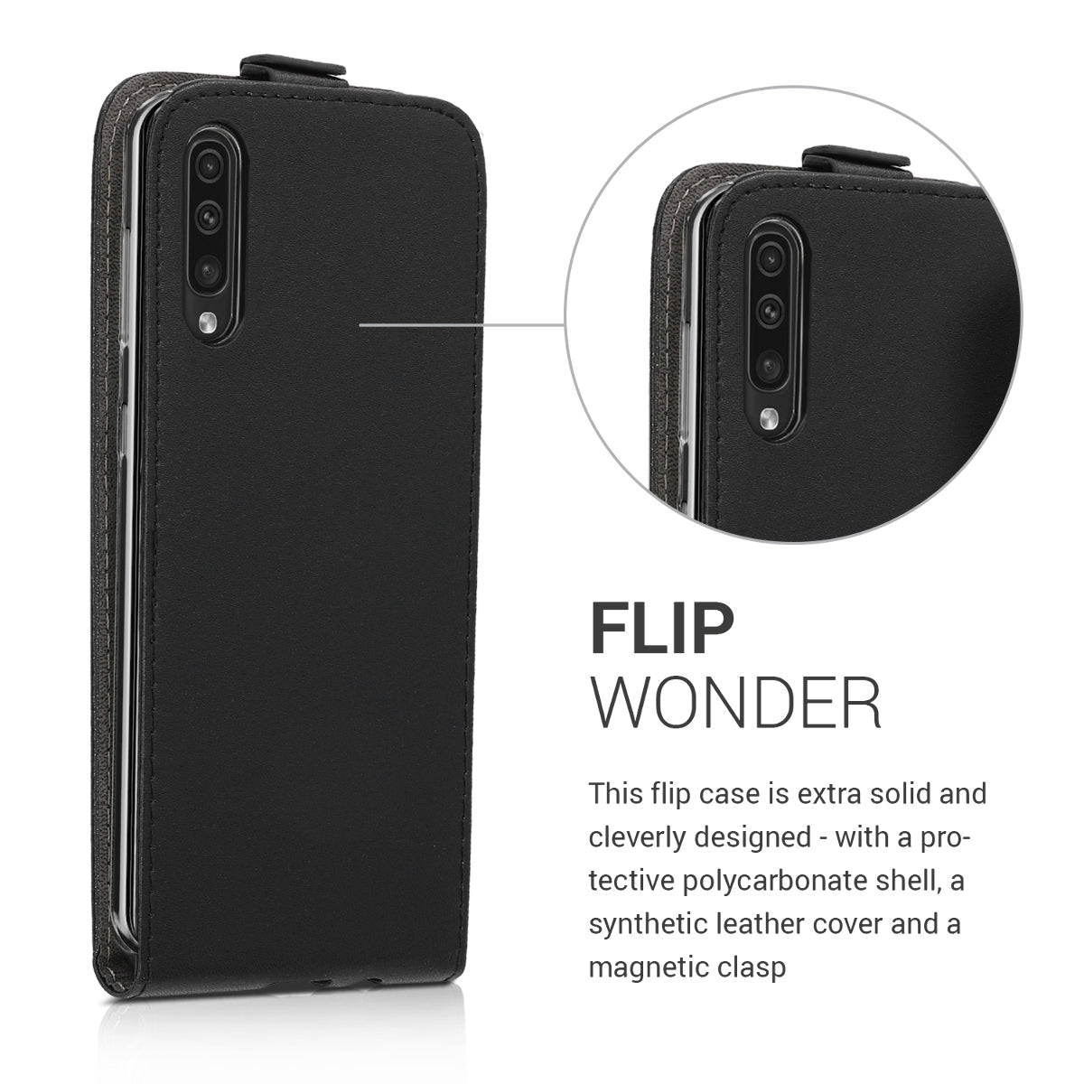 kwmobile Schutzhülle kompatibel mit Samsung Galaxy A50 - Hülle Handy - Flip Case Handyhülle