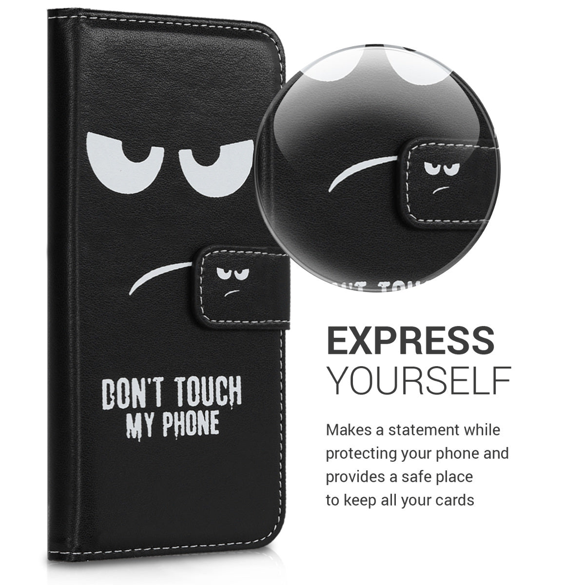 kwmobile Wallet Case kompatibel mit Samsung Galaxy A50 Hülle - Cover mit Ständer und Kartenfächern