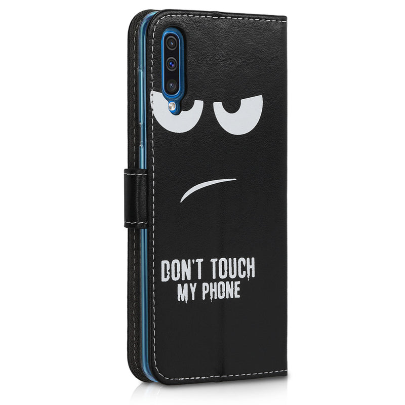 kwmobile Wallet Case kompatibel mit Samsung Galaxy A50 Hülle - Cover mit Ständer und Kartenfächern
