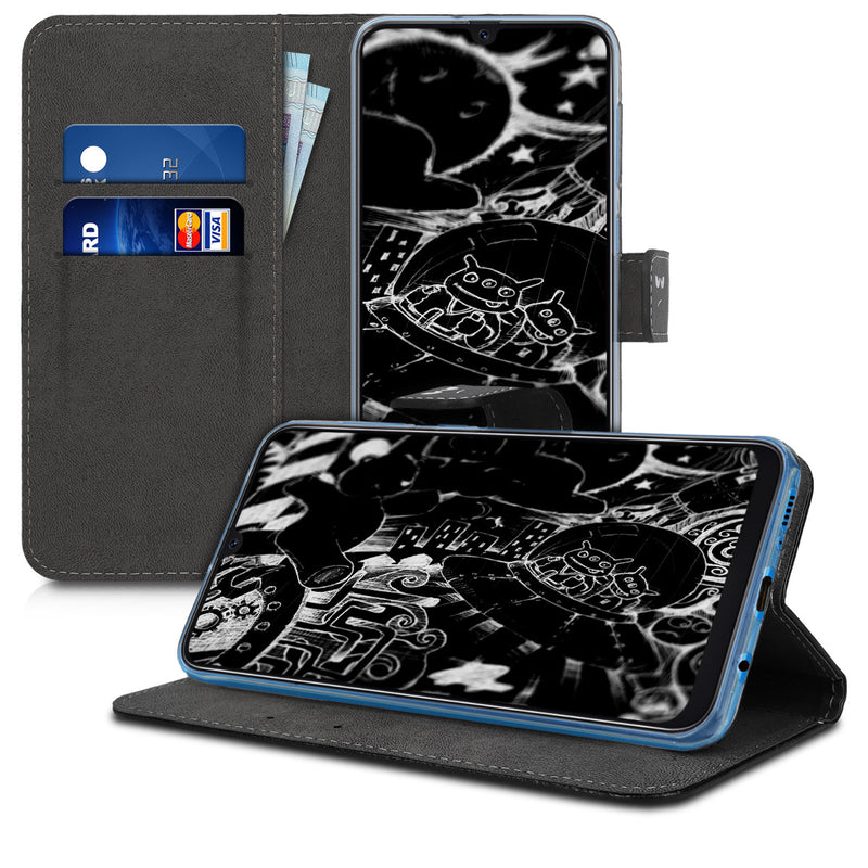 kwmobile Wallet Case kompatibel mit Samsung Galaxy A50 Hülle - Cover mit Ständer und Kartenfächern